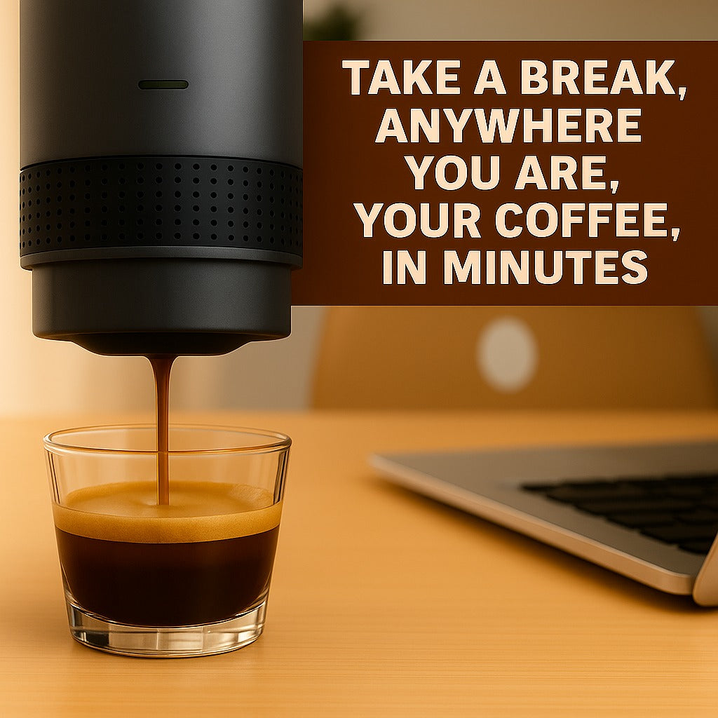 DuckDik Cafetera Espresso Portatil (Negra)