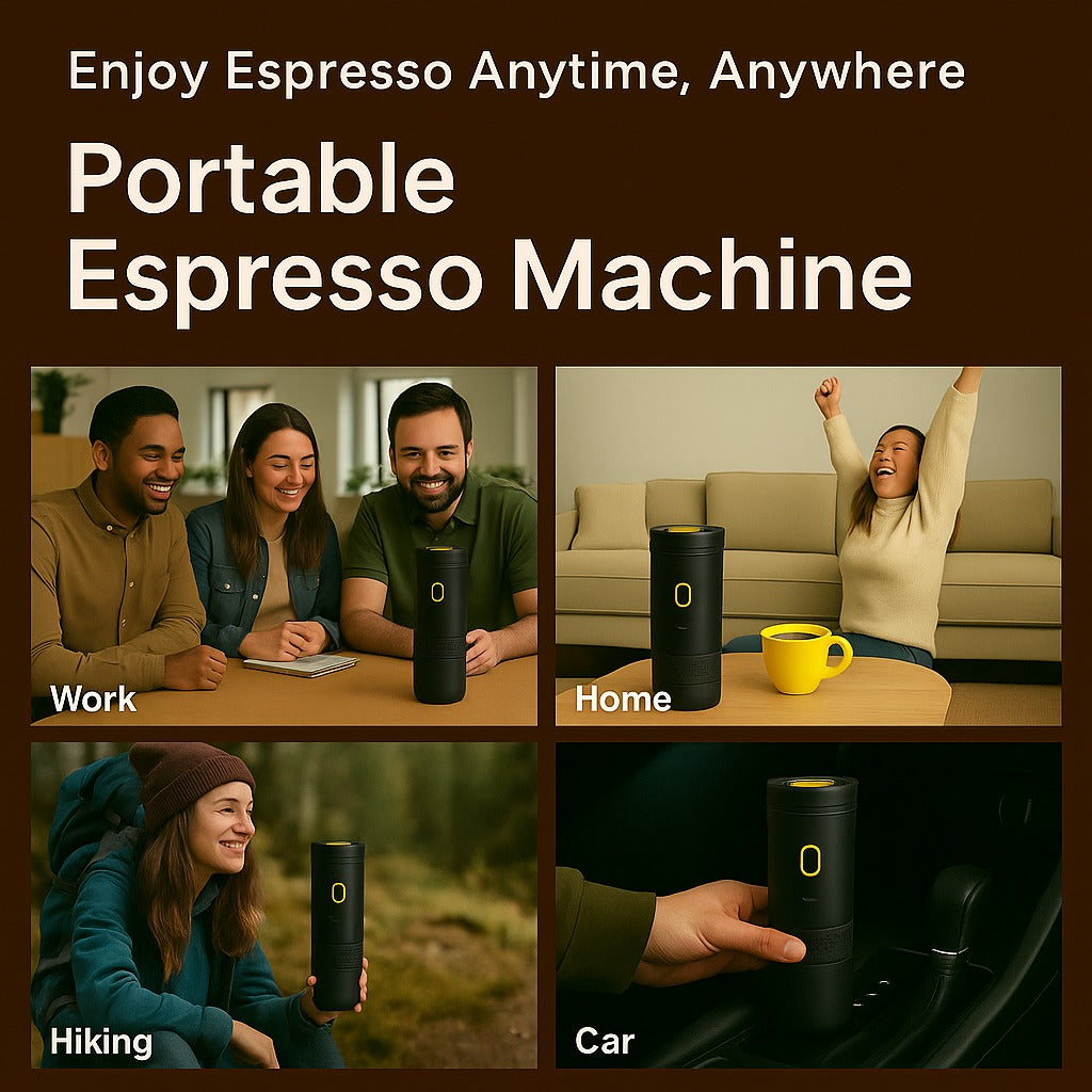 DuckDik Cafetera Espresso Portatil (Negra)